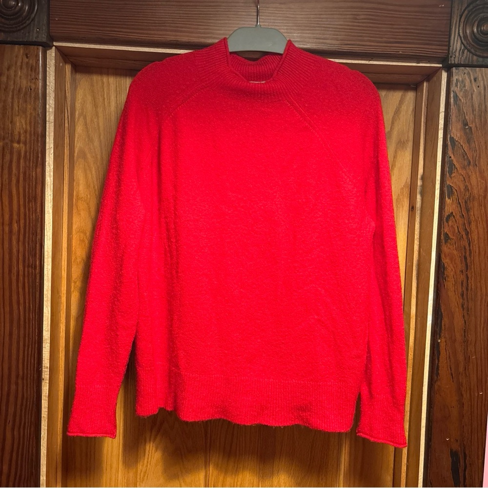 J. Crew Red Crewneck Sweater